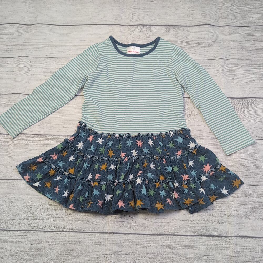 4 Hanna Andersson School Blue Mix-Up Dress